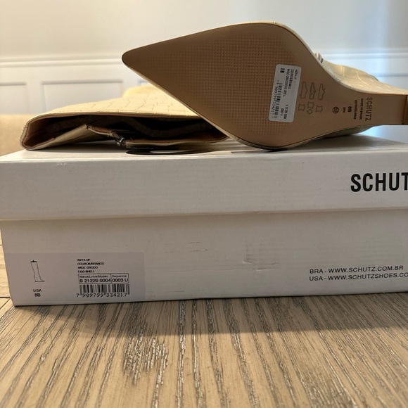 Schutz Asya Up Croc-Print Wedge Tall Boots brand New Size 8 - Picture 4 of 5